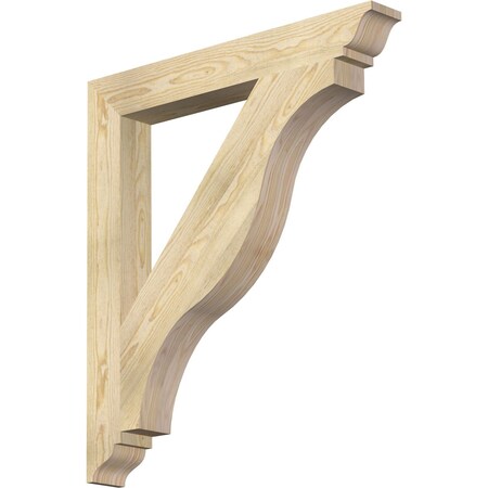 Ekena Millwork Funston Traditional Rough Sawn Bracket, Douglas Fir, 4"W x 32"D x 36"H BKT04X32X36FST01RDF